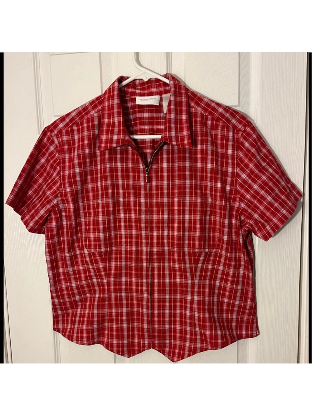 Liz Claiborne Plaid Short Sleeve Top